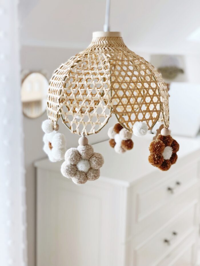 Lampa wisząca bambusowa Pompon Flower